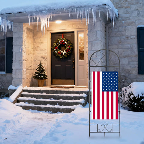 ESTTOP durable metal stand resists weather for long-lasting use.
