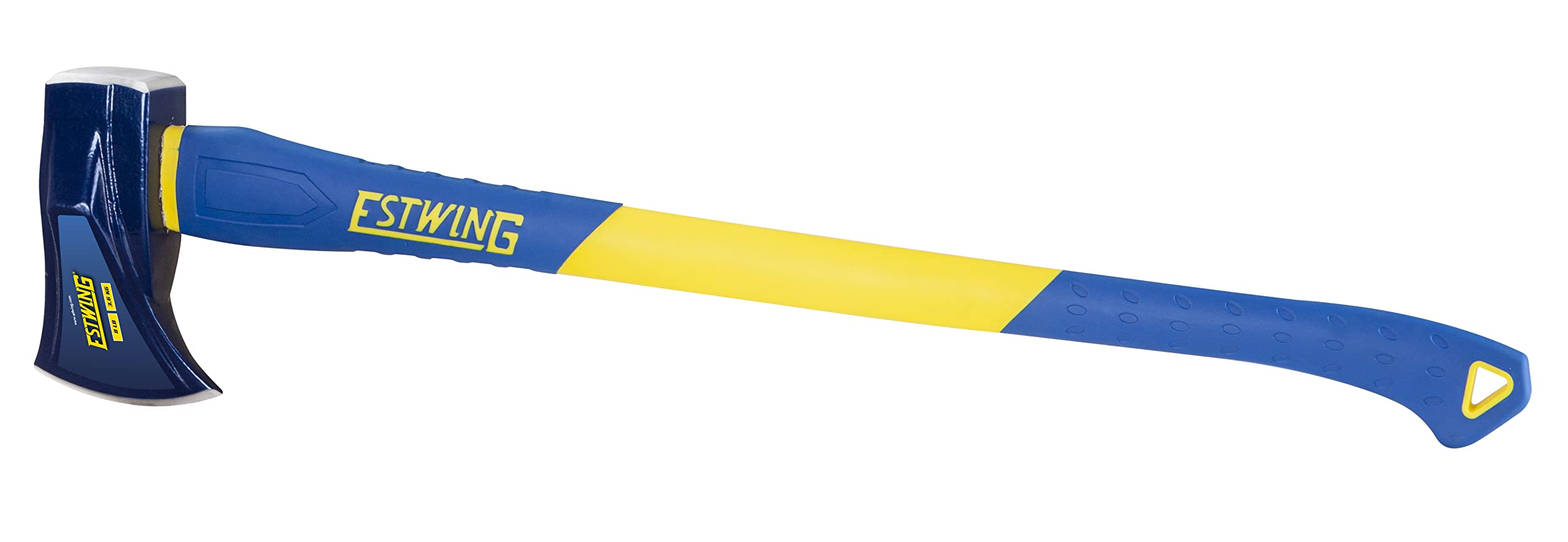 Estwing 8 lb wood splitting maul with 36-inch handle for large logs.