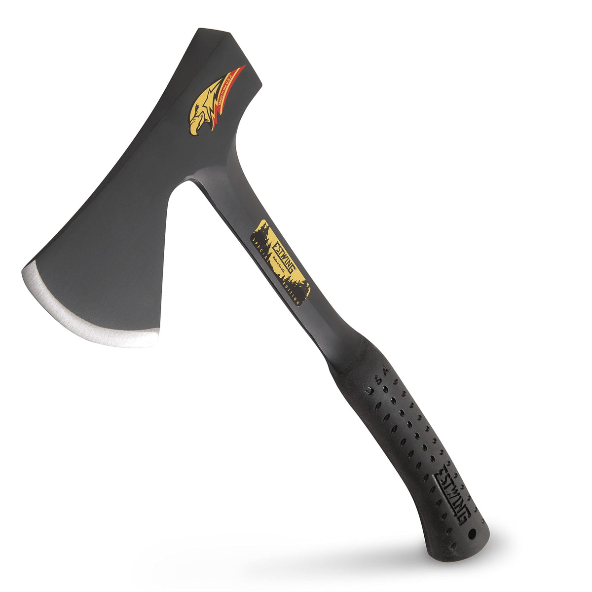 Estwing Camper's Axe 19-inch special edition with black finish for balanced camping performance.