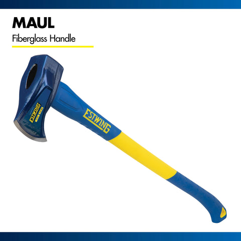 Estwing dual-injection fiberglass handle adds strength and longevity.