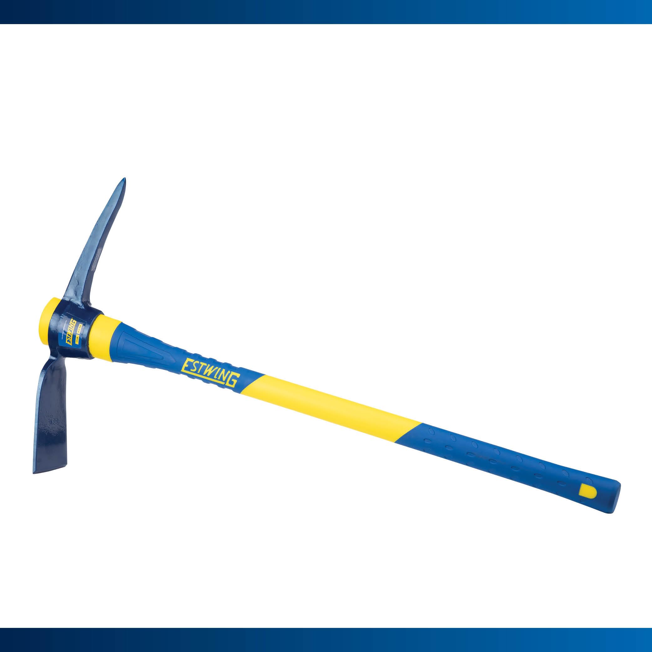 Estwing mattock end used as a hoe in rocky soil
