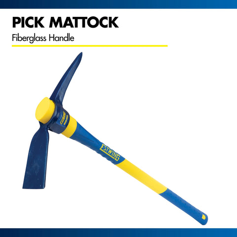 Estwing pick end in action penetrating hard surfaces with precision