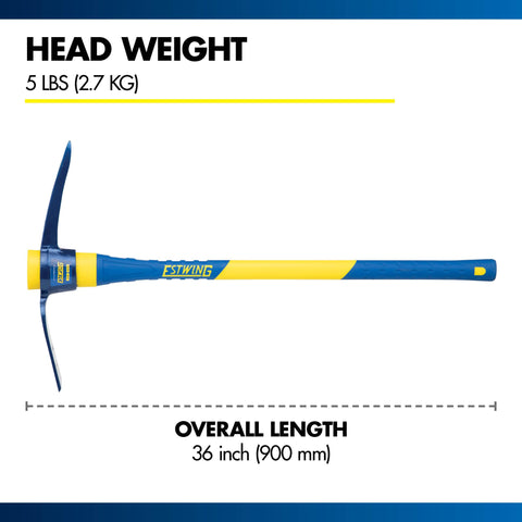 Estwing tool for digging, chopping, and trenching in challenging ground