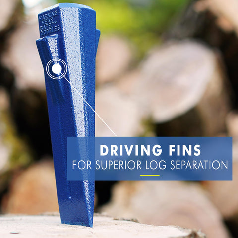 Estwing Sure Split Wedge fins design provides extra outward force for powerful splits.