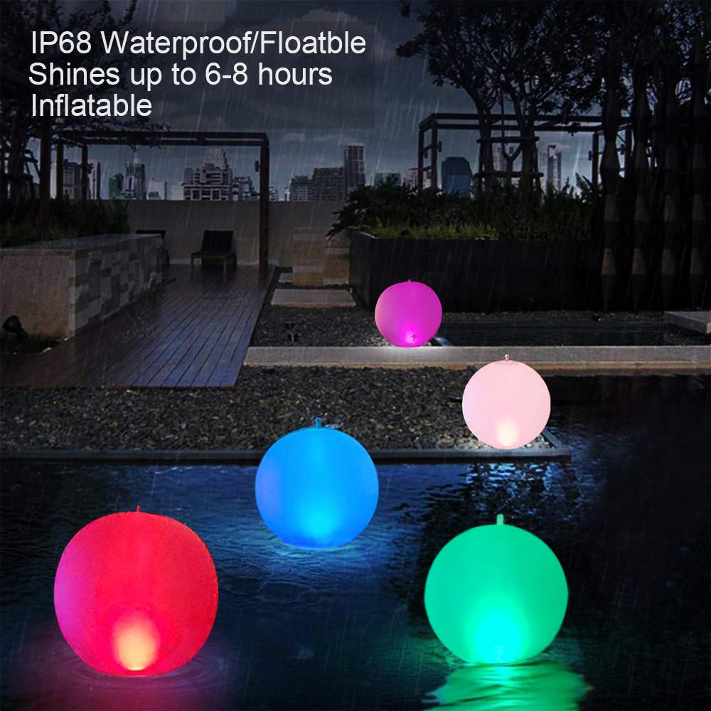 Esuper energy-saving solar pool lights provide long night glow after sun charge