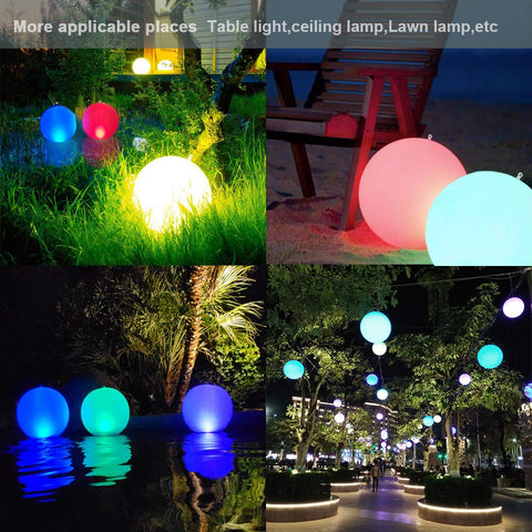 Esuper weighted-bottom floating pool ball lights stay steady on water