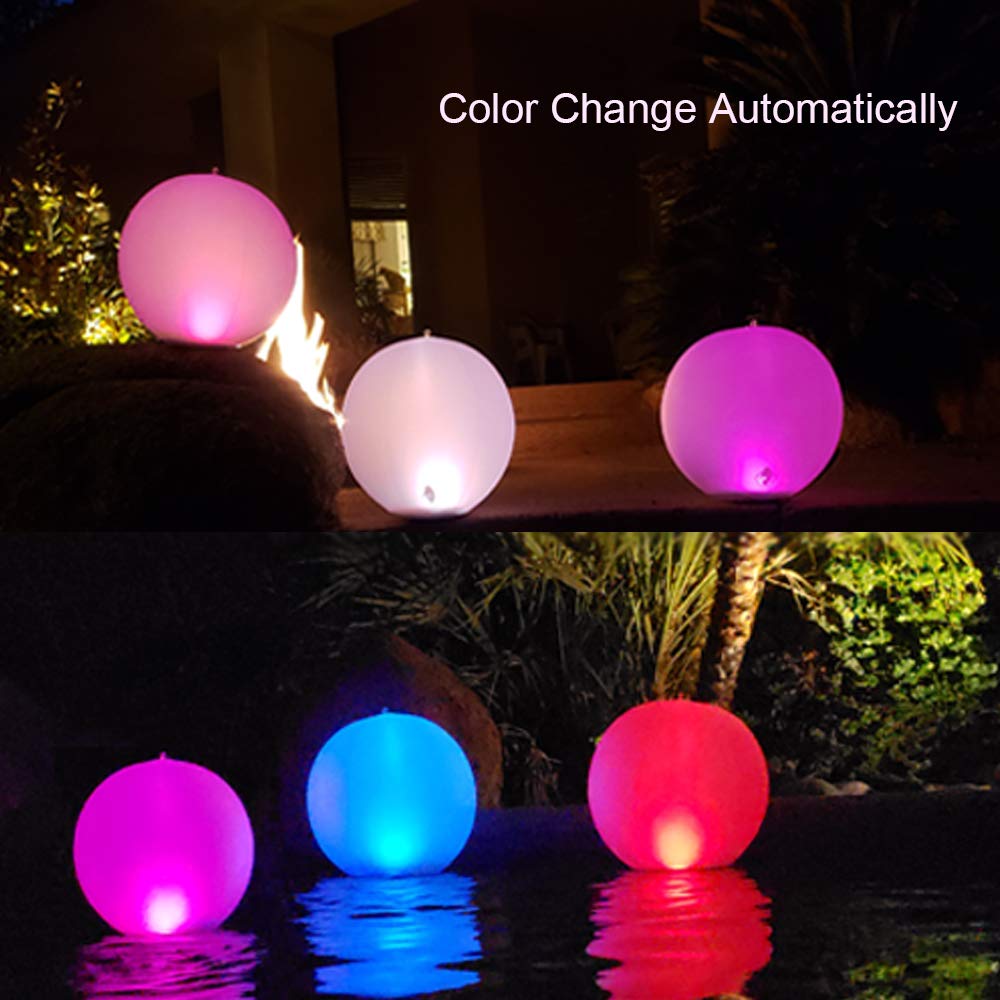 Esuper IP68 waterproof pool globe lights withstand weather for outdoor decor