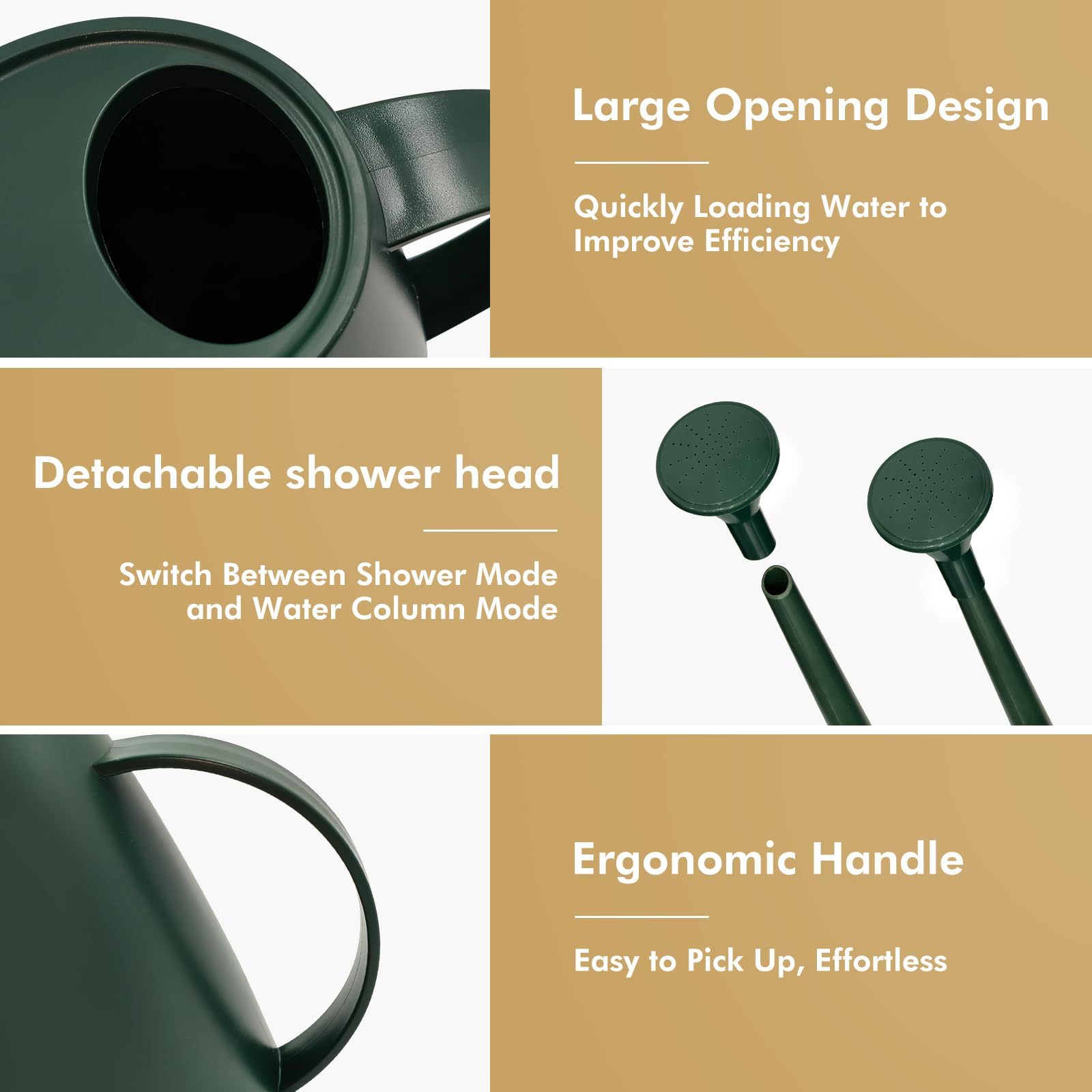 Etarewilt dark green watering can complements indoor decor.