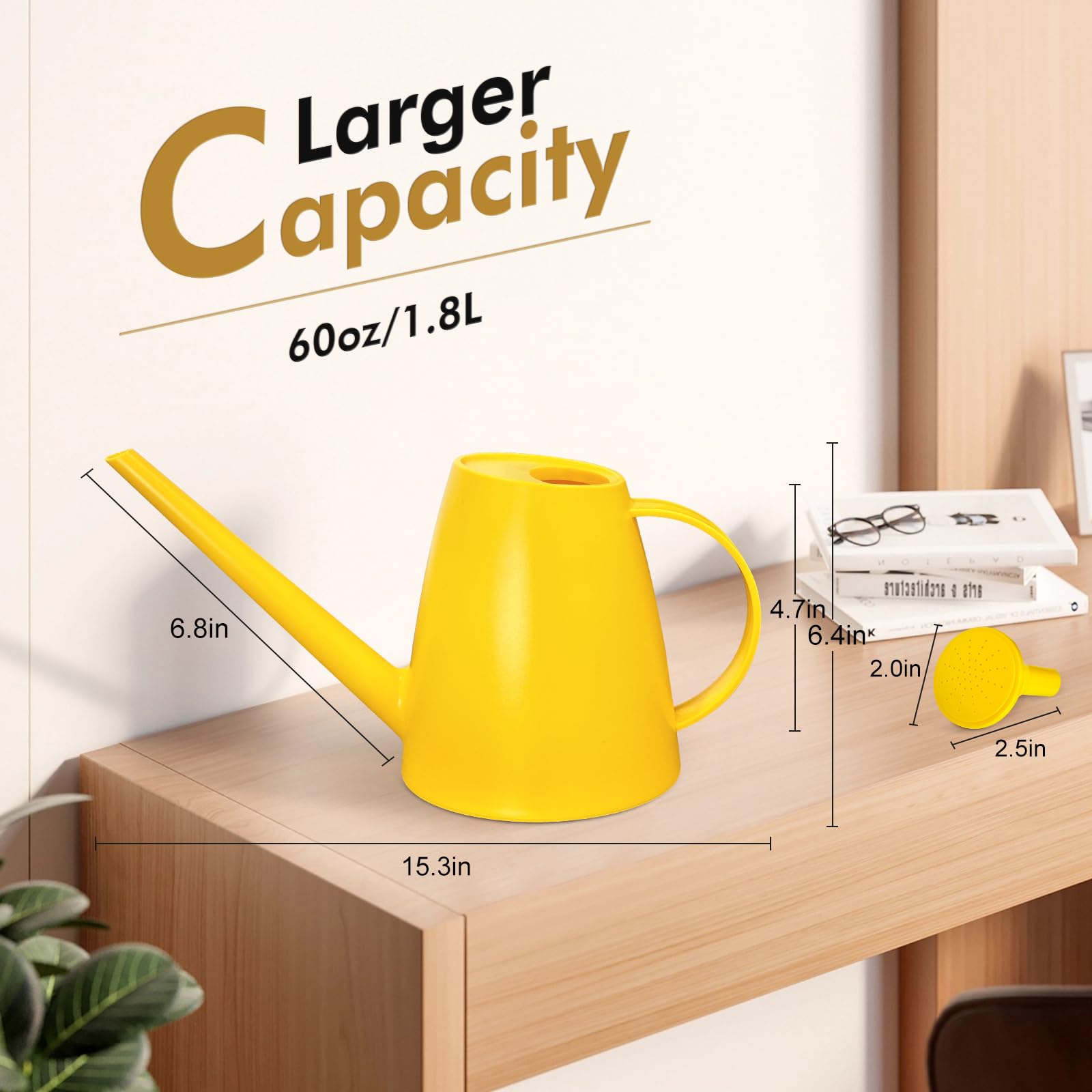 Etarewilt indoor-outdoor use watering can for versatile gardening