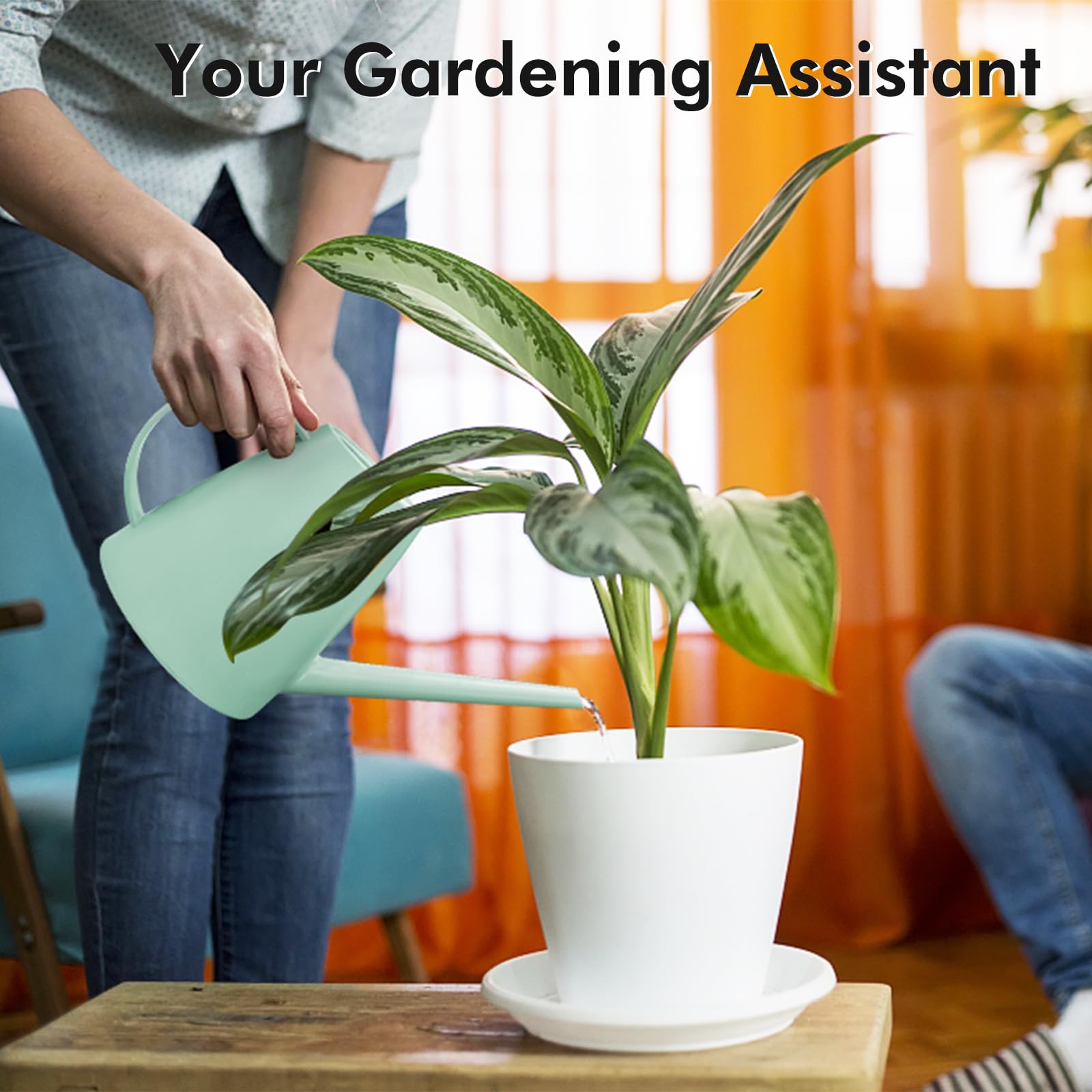 Etarewilt 1.8L capacity watering can for multiple plants