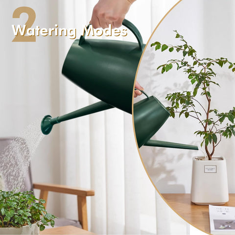 Etarewilt watering can with removable nozzle enables adjustable spray.