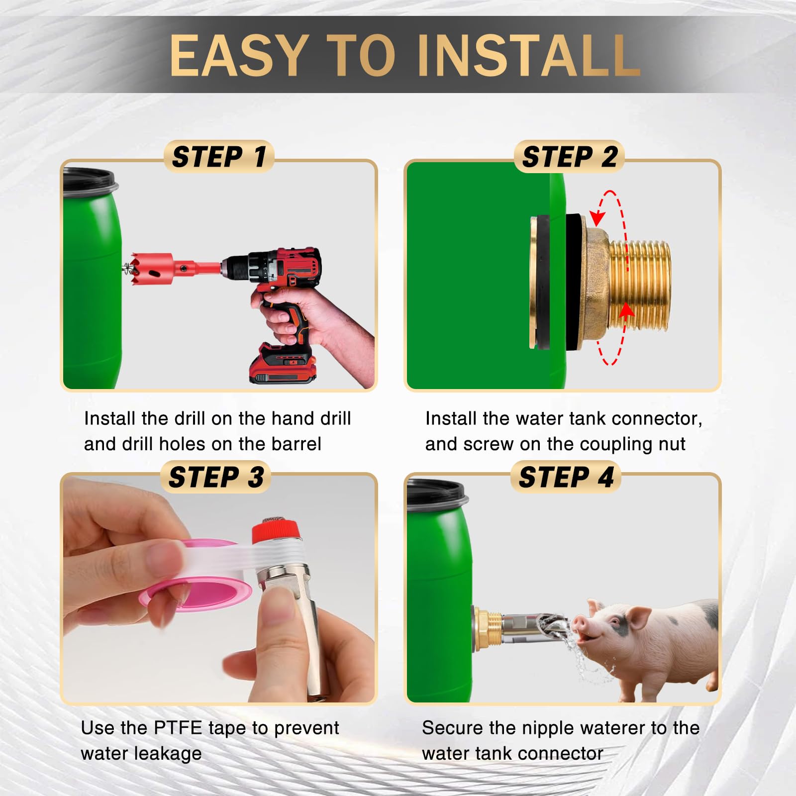 ETCYAOXIN leak-proof tape-wrapped threads prevent drips during installation