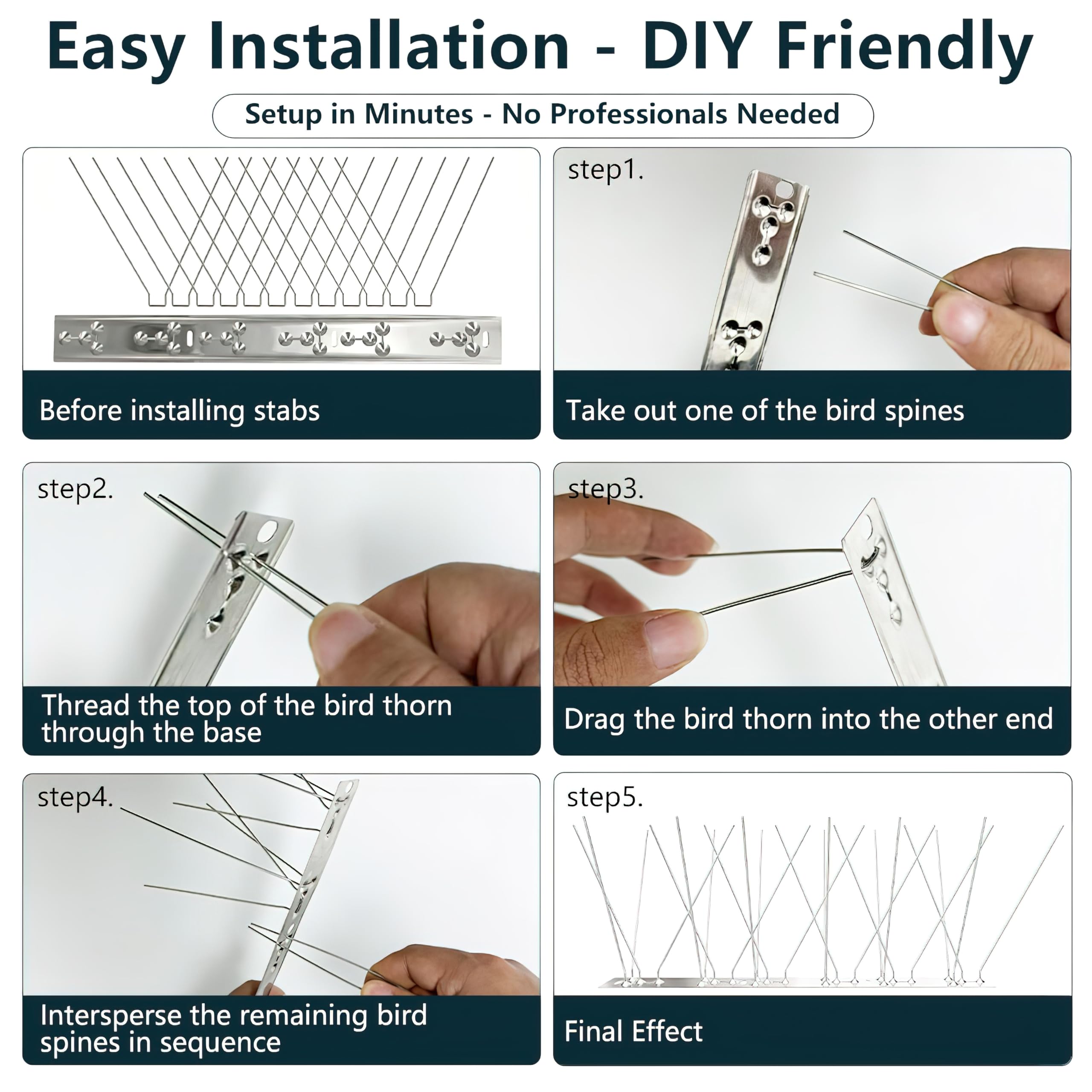 Etermeish all-metal design stays rust-free without brittle plastic.