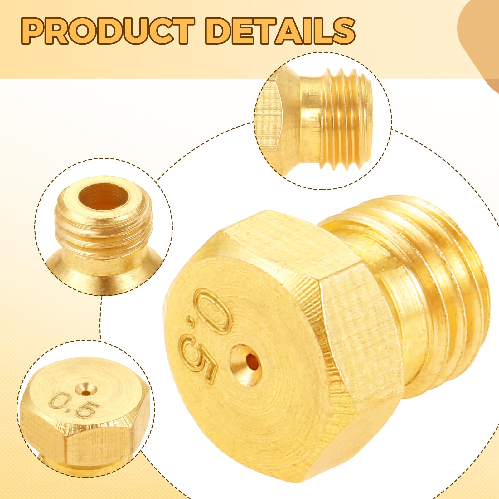 ETERMETA nozzle thread M5 close up reveals correct connection points