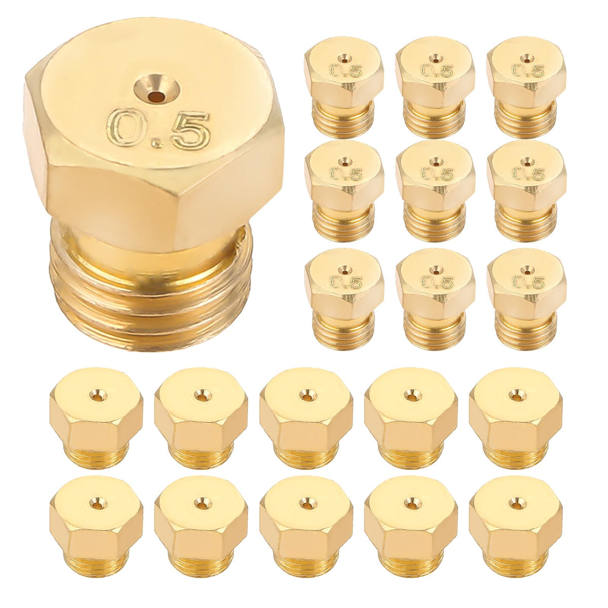 ETERMETA brass propane orifice M5 hole for precise gas flow in DIY burners