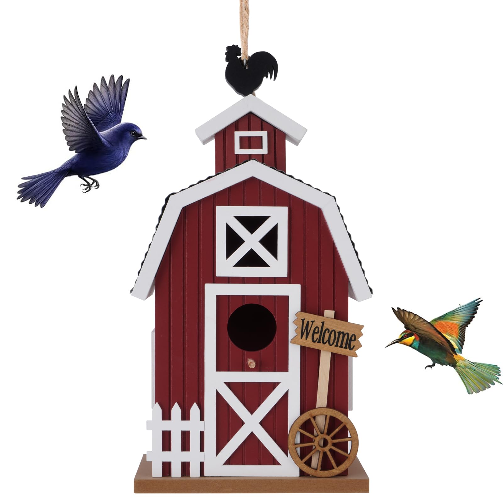 Eternhome bird house outdoor vintage bluebird: durable nesting shelter in your garden.