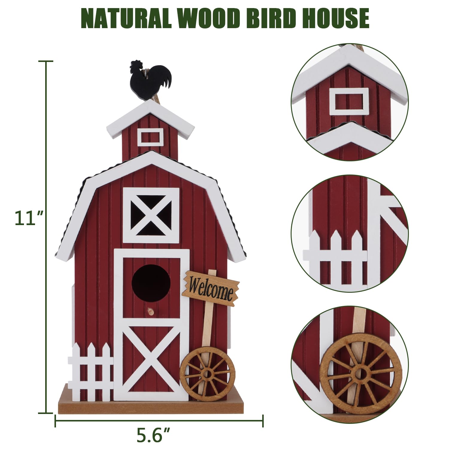 Eternhome bird house spring decor adds vintage charm to your garden.