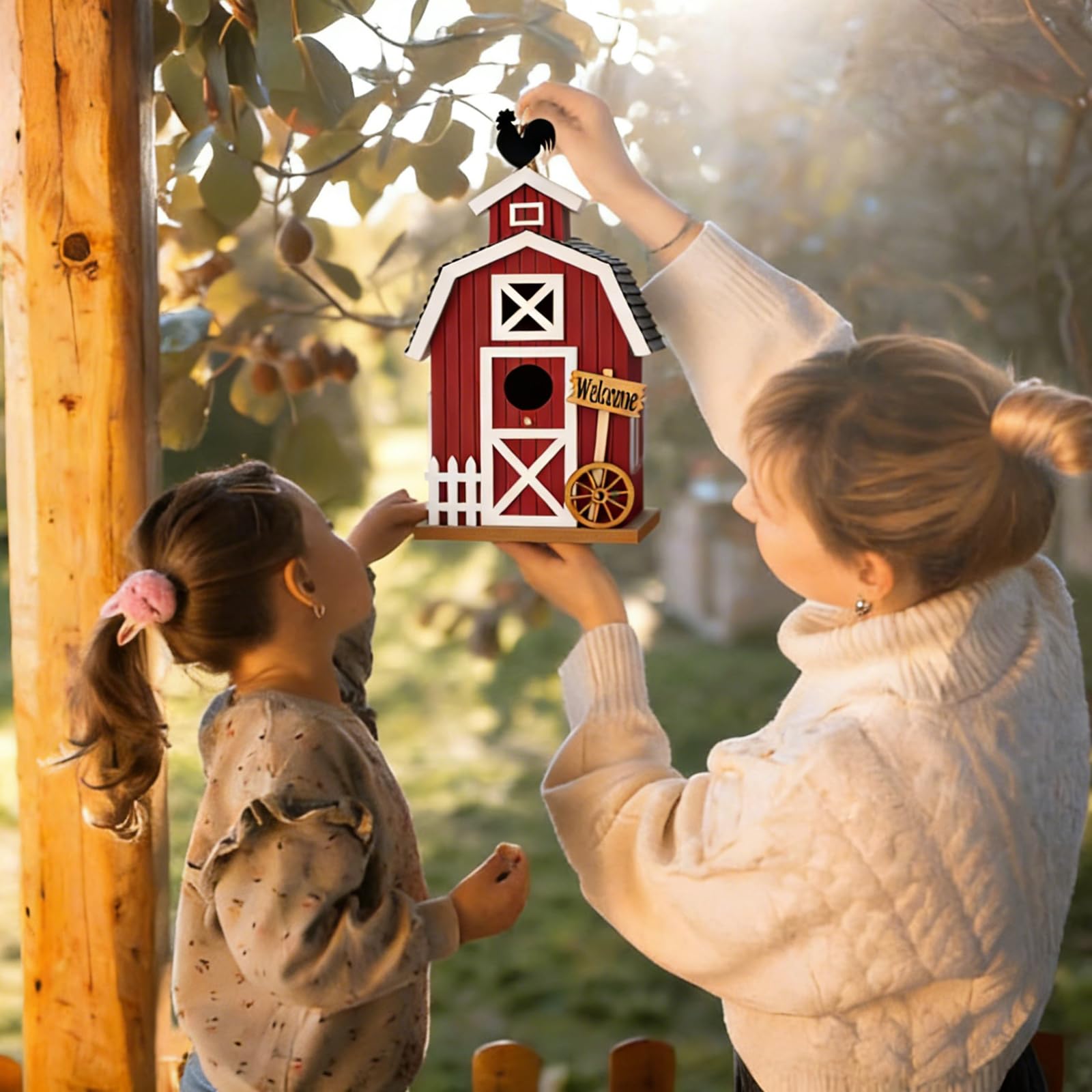 Eternhome bird house attracting wrens, bluebirds and chickadees with ventilation.