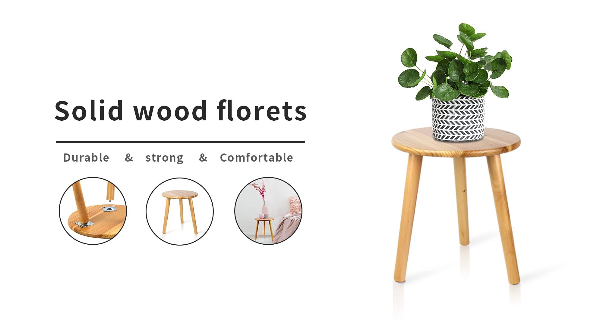 Ethuh easy-assemble stand screws in quickly for quick setup.