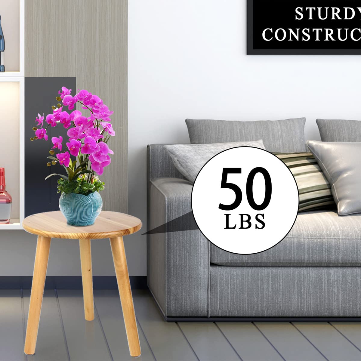 Ethuh plant stand blends with modern decor and natural tones.
