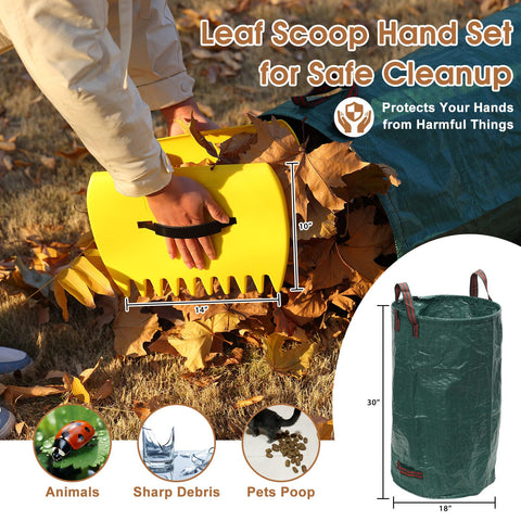 ETICSIPA 32-gallon leaf bag simplifies collection and disposal.