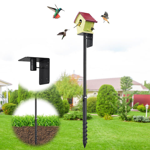 ETICSIPA bird pole 60-inch assembly view for easy yard setup