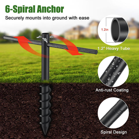 ETICSIPA ground spike depth aids secure anchoring in outdoor soil