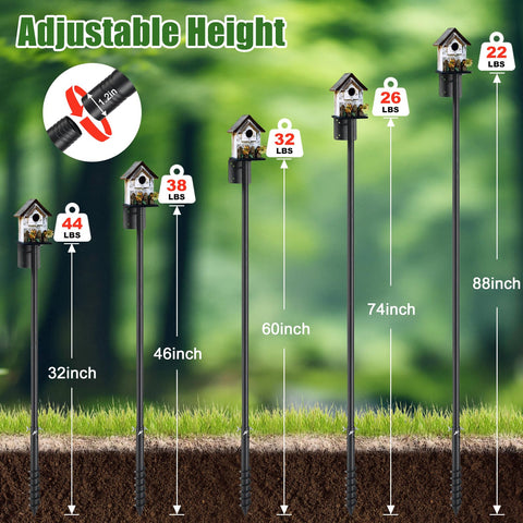 ETICSIPA bird pole wind stability ensures a stable feeding site in windy locations.