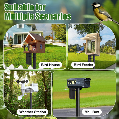 ETICSIPA bird pole yard-decor idea enhances outdoor spaces.