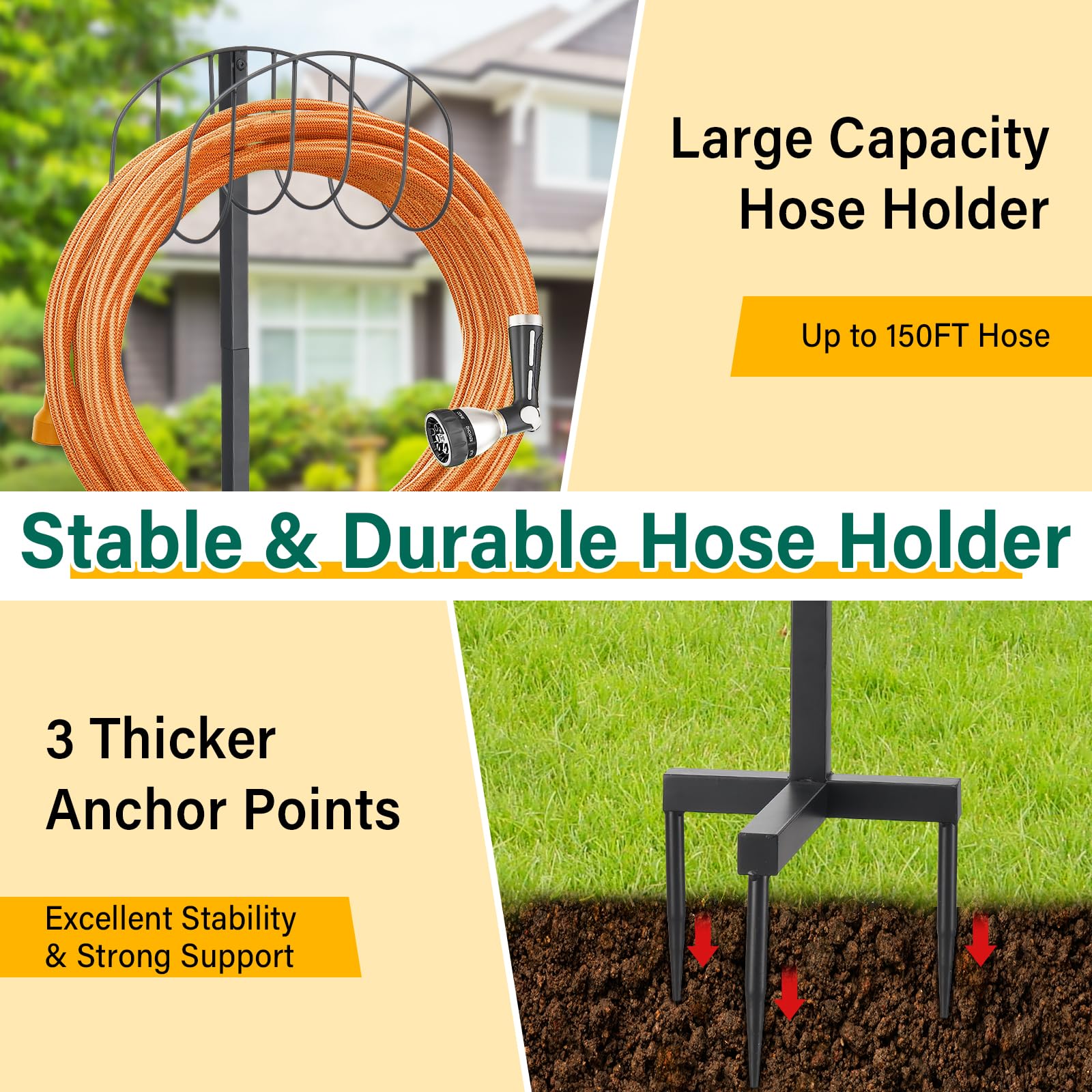 ETICSIPA heavy-duty metal stand—durable frame resists rust and weather.