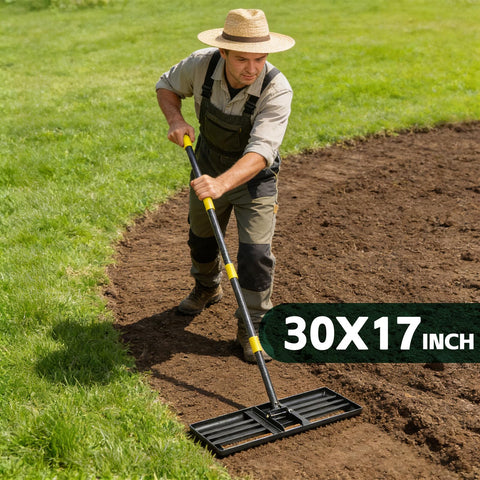 ETICSIPA lawn leveler supports weed removal and leaf clearing tasks.