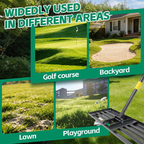 ETICSIPA adjustable-height rake (26–68 in) promotes comfortable use.