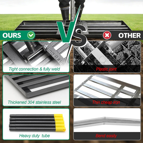 ETICSIPA rake with hanger storage hole enables easy, space-saving storage.