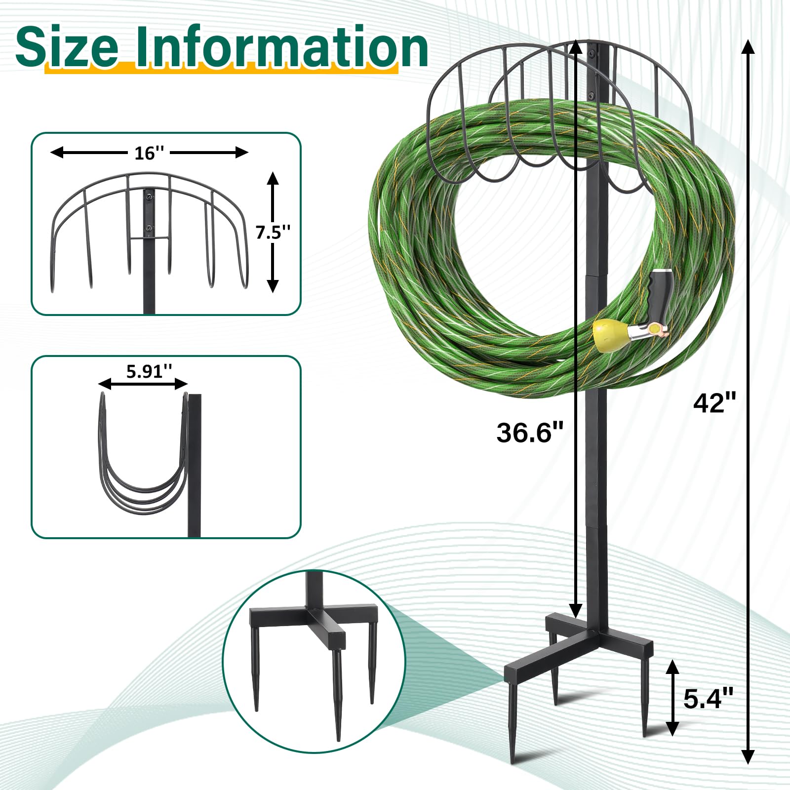 ETICSIPA weatherproof hose organizer—all-weather reliability for outdoor use.