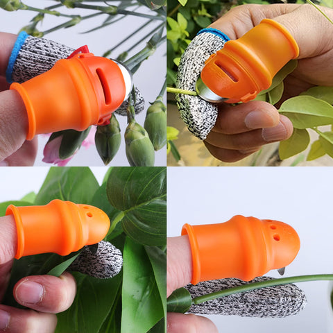 E-TING anti-cut finger sleeve offers comfortable, secure protection during harvesting.