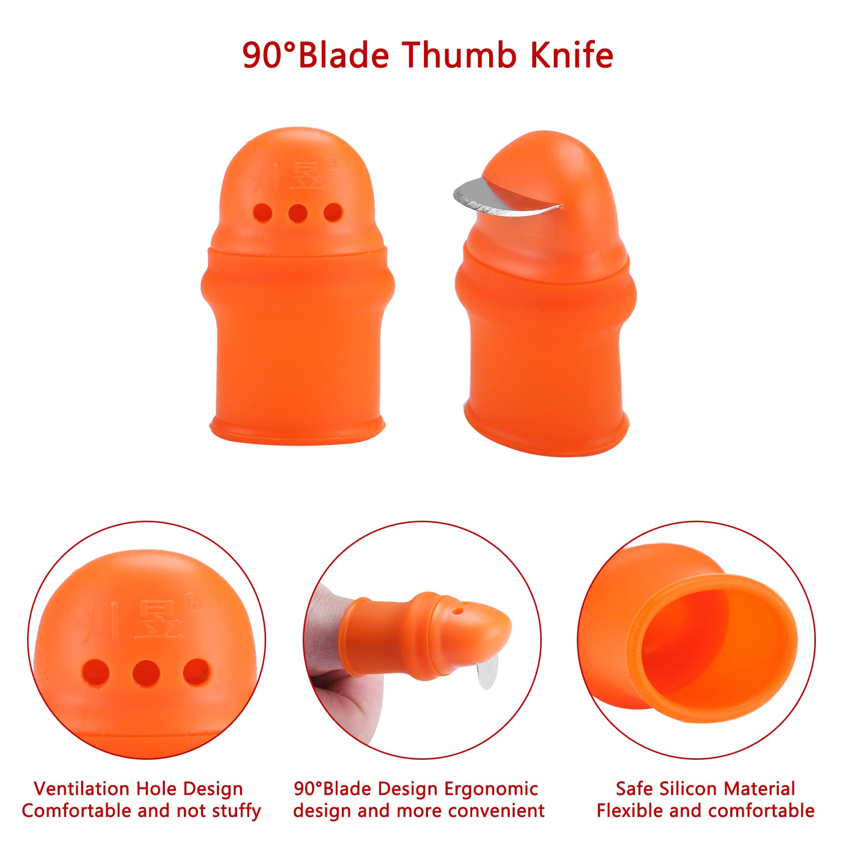 E-TING large 90-degree blade thumb knife helps reach awkward angles.