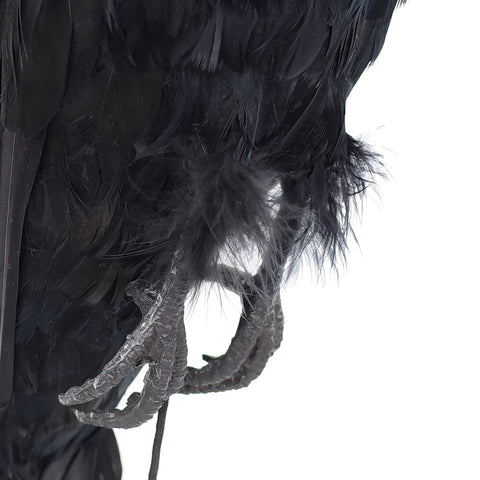Etistta crow decoy with two ropes for versatile outdoor hanging options.