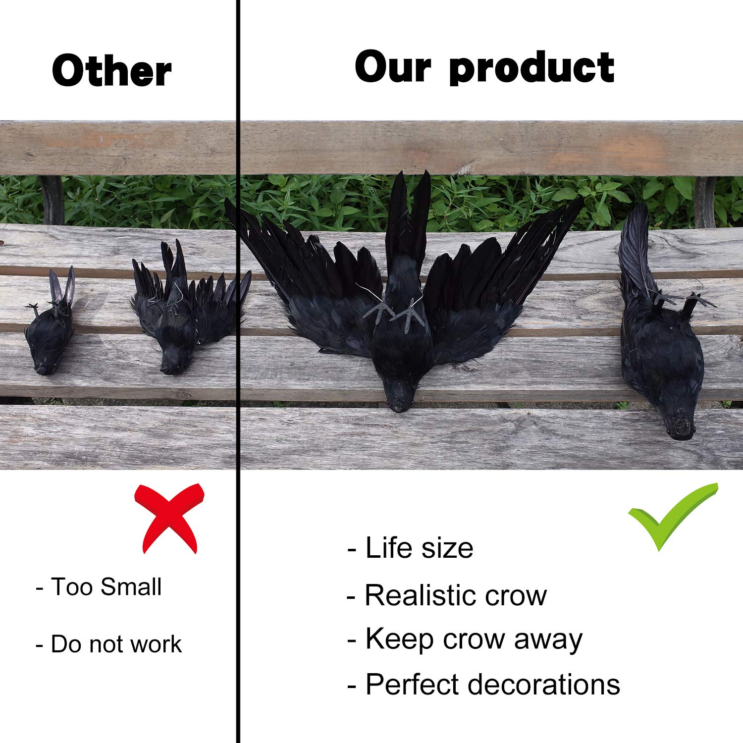 Etistta crow decor enhances Halloween photos and party props
