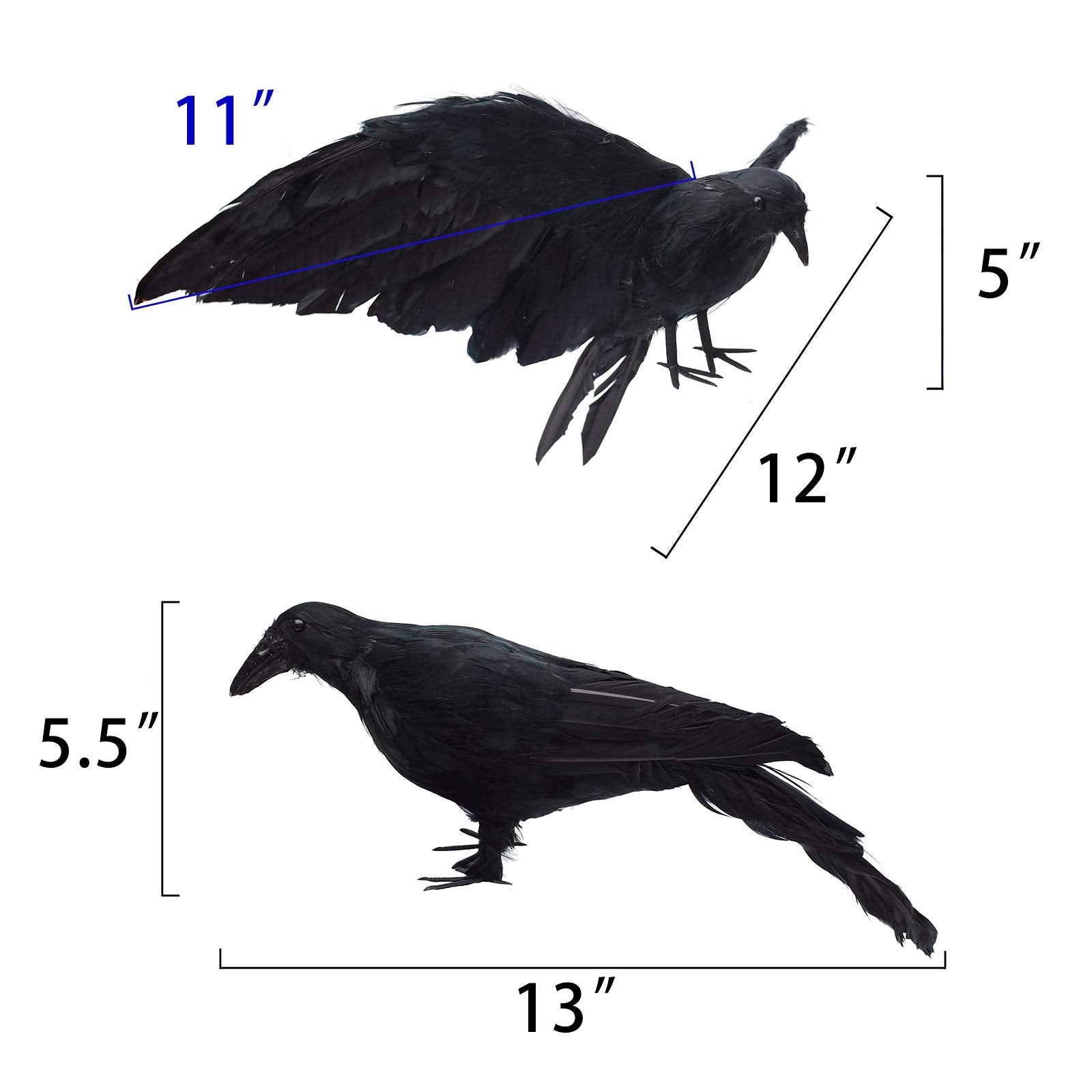 Etistta crow flying 12 in adds vertical dimension to outdoor decor