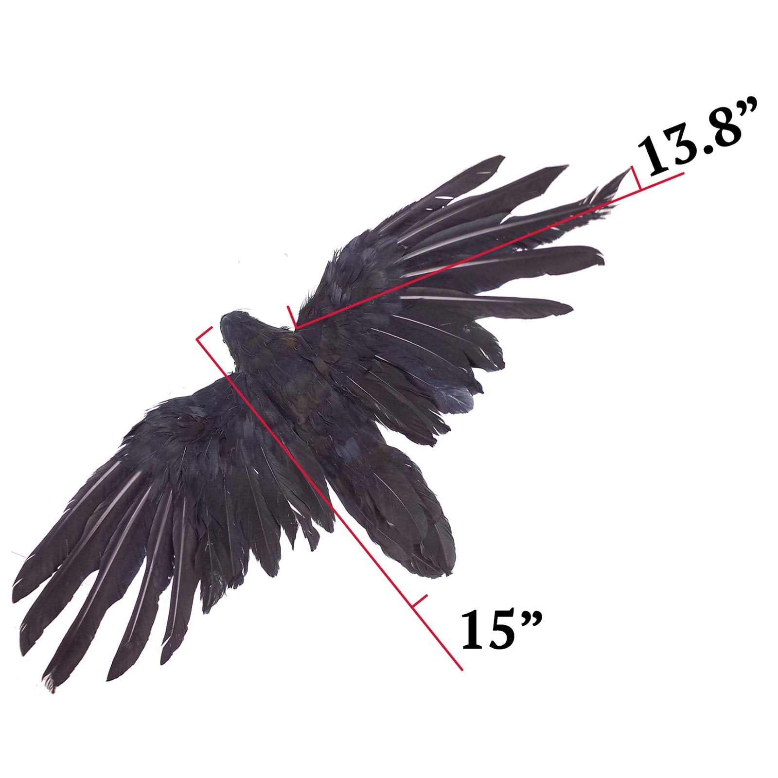 Etistta feathered crow figures ideal for indoor Halloween scenes and displays.