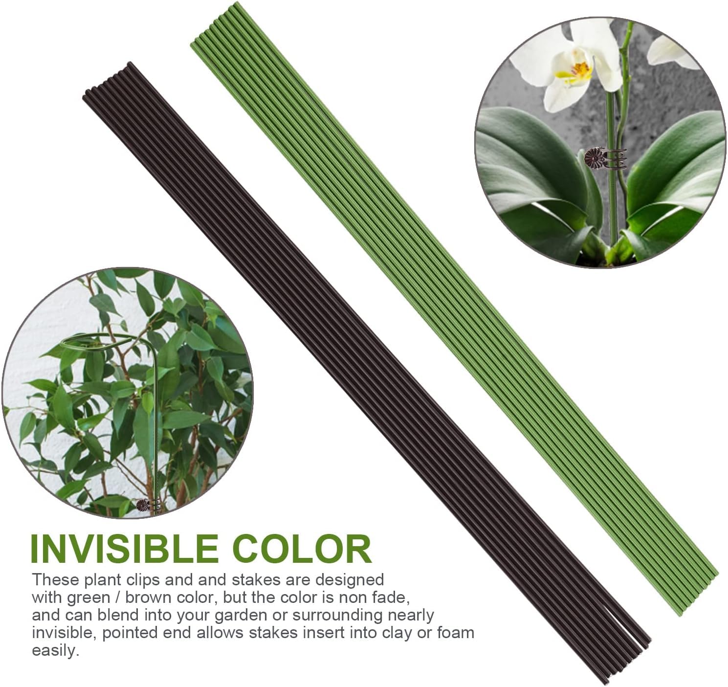 Etnorsu ornamental plant stake in garden enhances plant structure without crowding.
