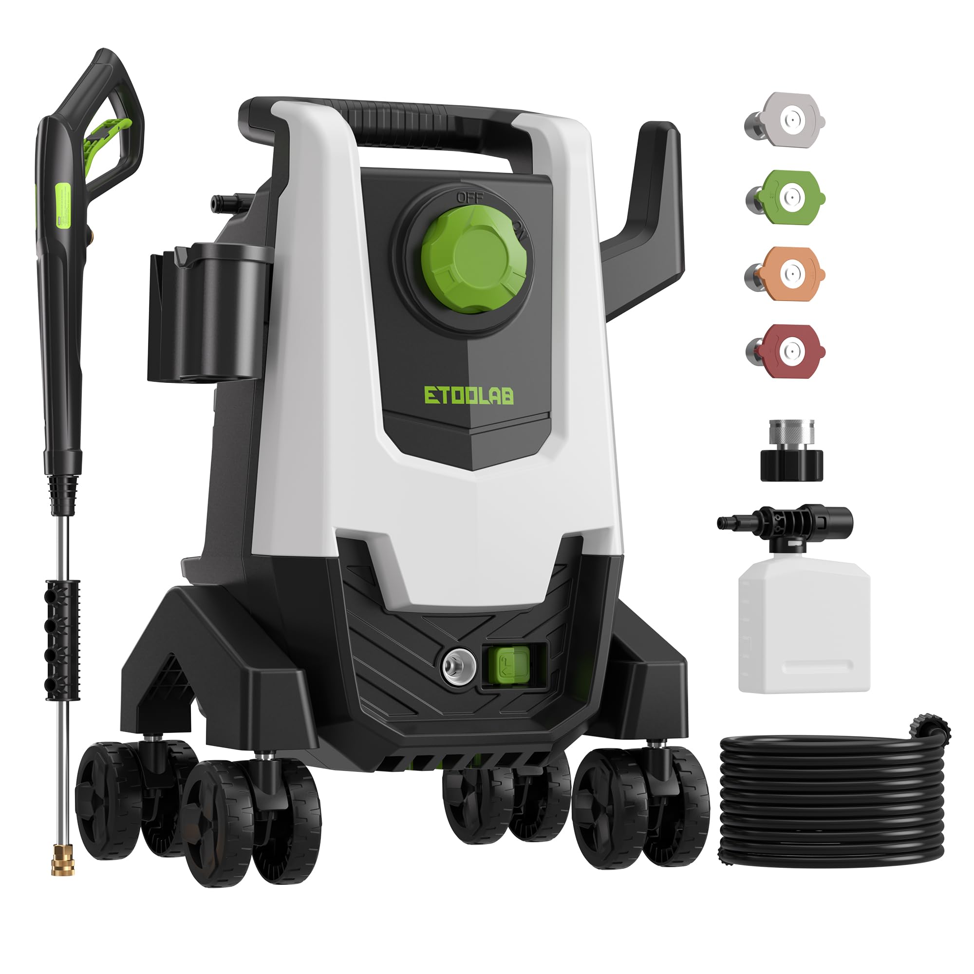 etoolab pressure washer with foam cannon delivers rich foam for efficient cleaning