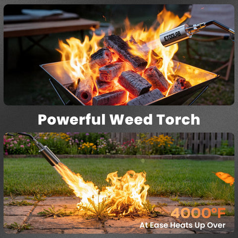 etoolab propane torch ergonomic handle supports comfortable use during long tasks.