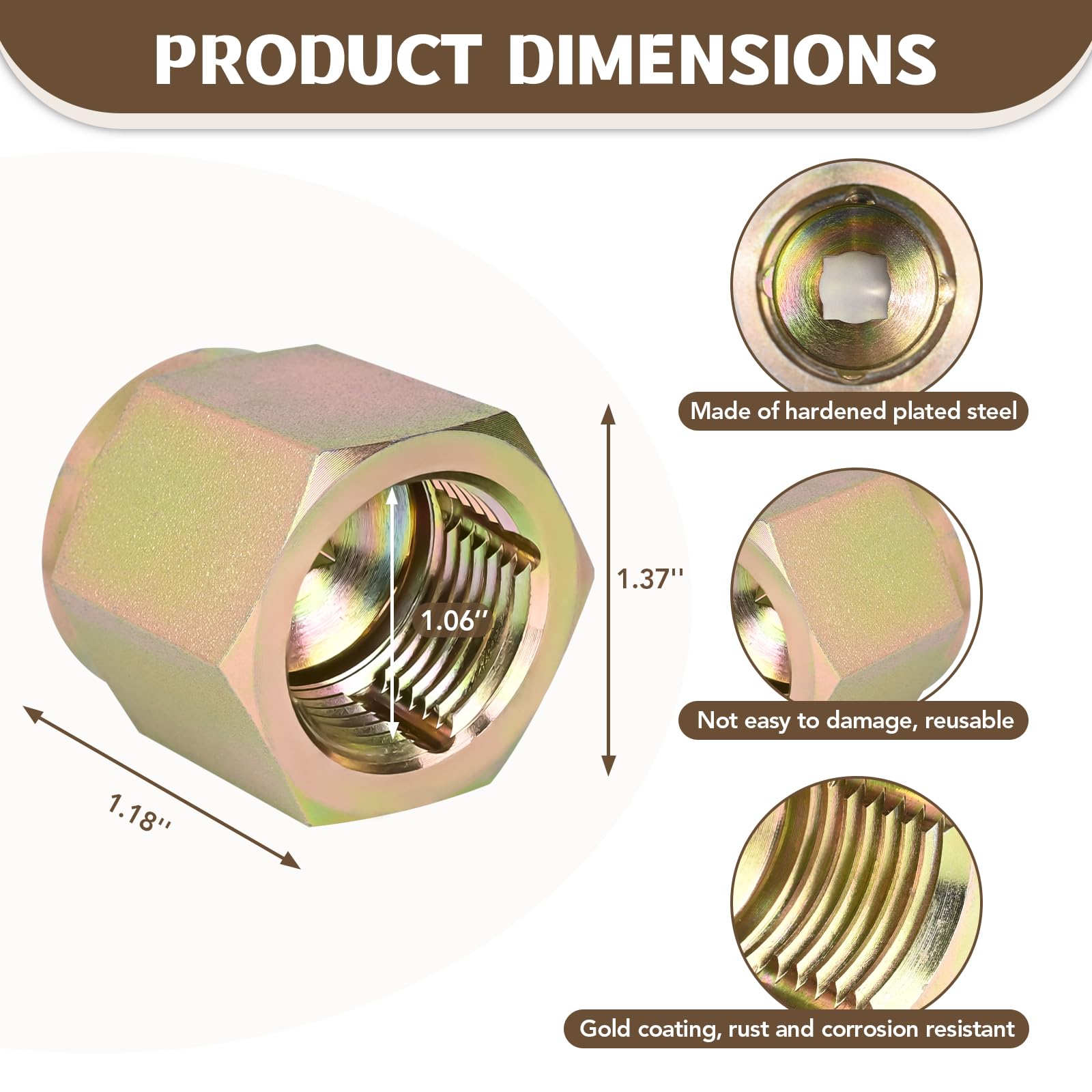 ETZ 05265 hose thread cleaner attachment cleans rust and debris for a tighter seal.