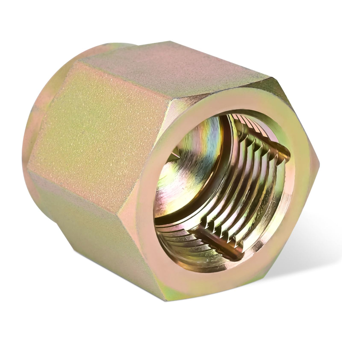 ETZ faucet thread cleaner hex adapter on outdoor faucet for leak prevention.