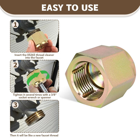 ETZ outdoor faucet cleaner mounted with a 3/8-inch socket drive.