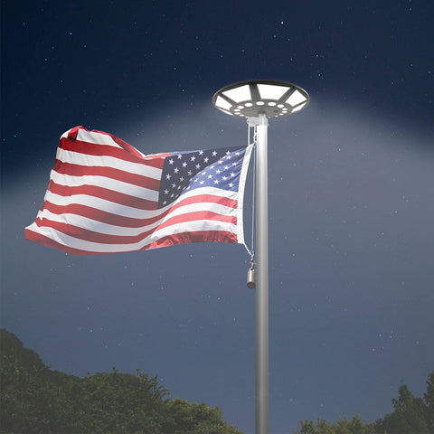 Etzeaxus flag pole light provides 100% flag coverage during nighttime