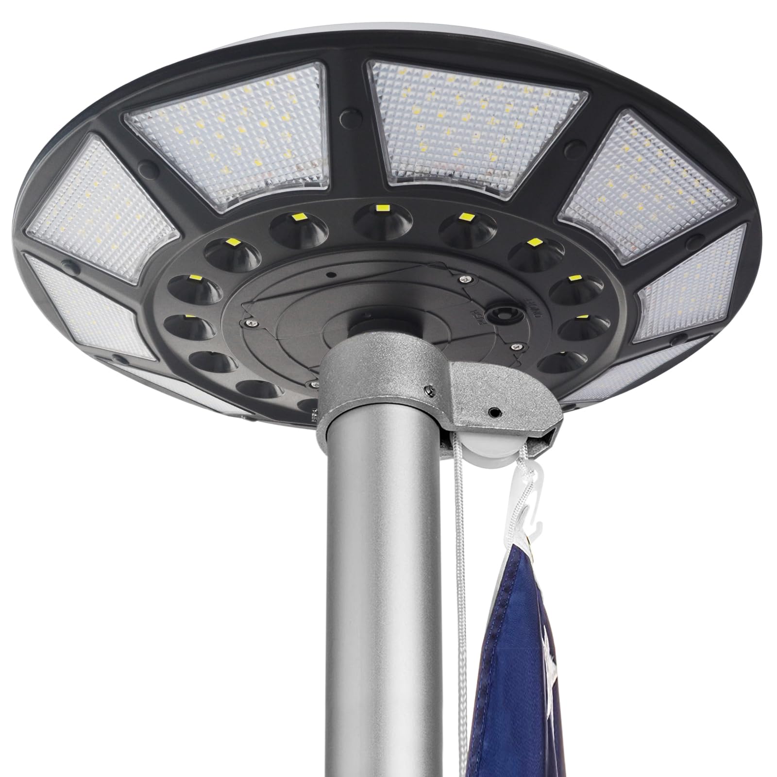Etzeaxus flag pole light installed on pole for enhanced outdoor visibility