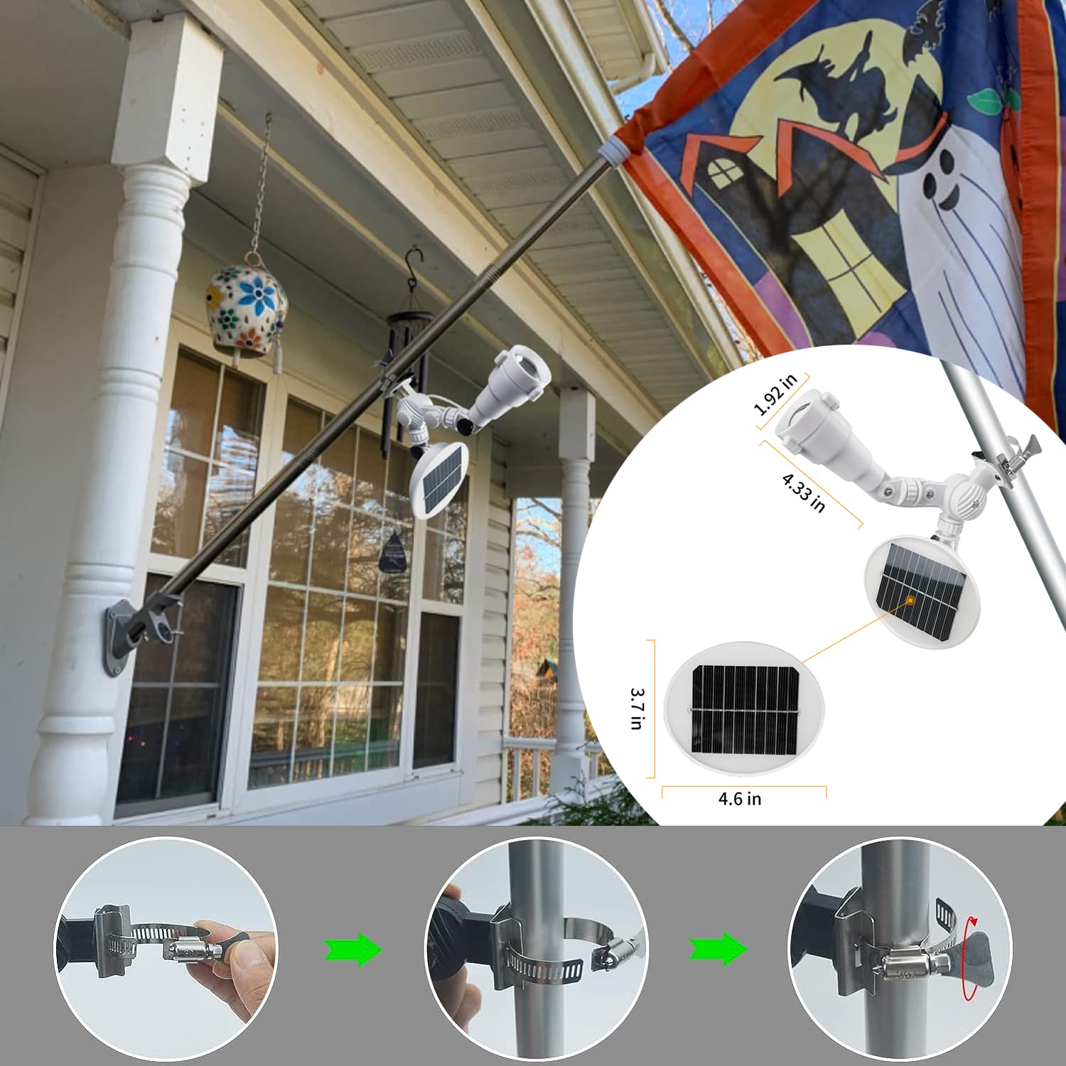 Bracket mounting system ensures a secure, adjustable flagpole installation