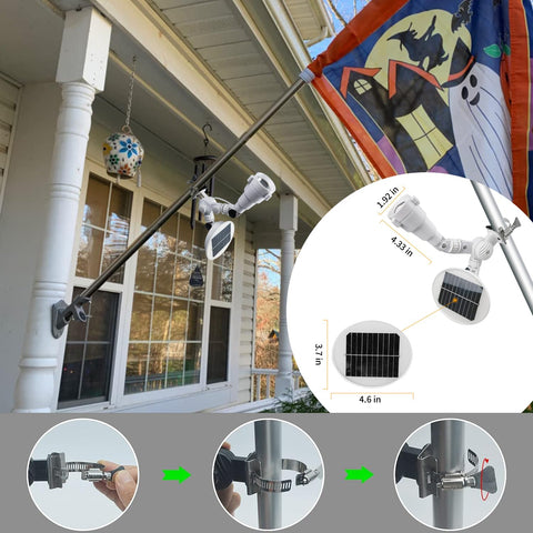 Bracket mounting system ensures a secure, adjustable flagpole installation